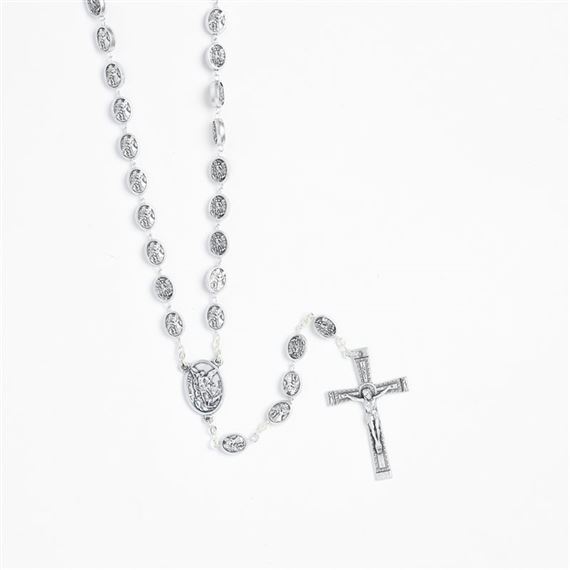 ST. MICHAEL & GUARDIAN ANGEL ROSARY WITH MEDAL BEADS
